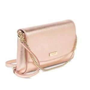 KATE SPADE Greer Laurel Way Rose Gold Leather Crossbody Bag